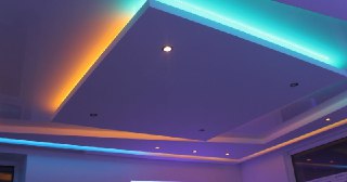 Натяжной потолок с подсветкой Петергоф, цена от 2108 руб.